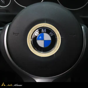 حلقه نگین دار آرم فرمان طلایی BMW