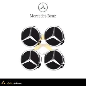 قالپاق مرسدس بنز مشکی ستاره کروم