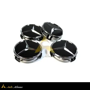 کاپ رینگ مرسدس بنز مشکی ستاره کروم