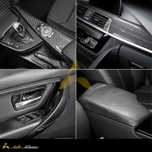 ست تریم کربن داخل کابین بی ام و سری ۳ و ۴ F30 F32 F33 F34